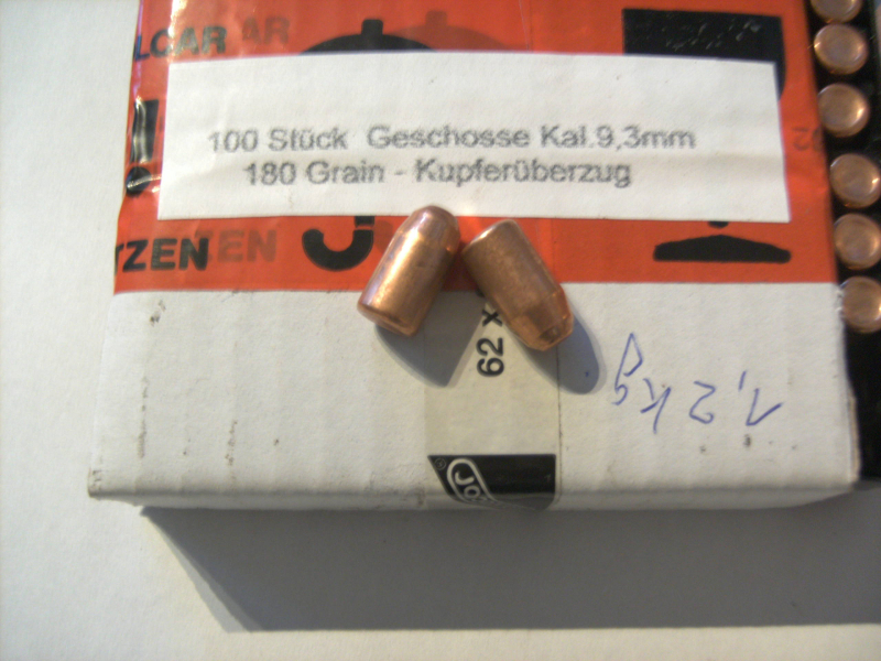 Kal. 9,3 X 62 Geschosse + Hülsen – Bild 2