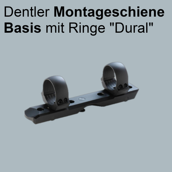 Dentler Montageschiene Basis mit passenden Ringen "Dural" Neu – Bild 1
