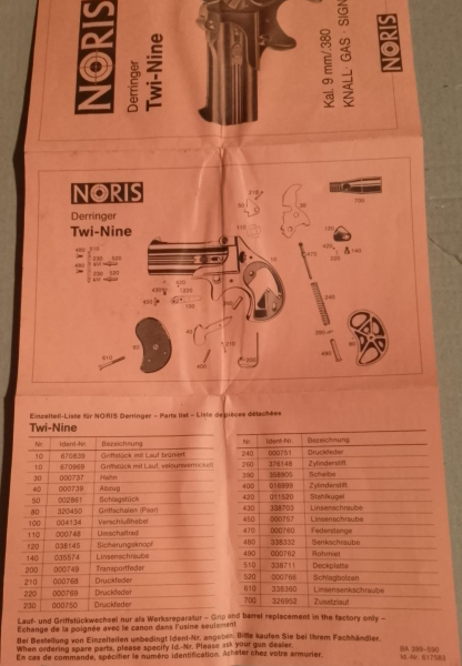 Konvolut Teile Noris Twi-Nine Derringer Innereien – Bild 2