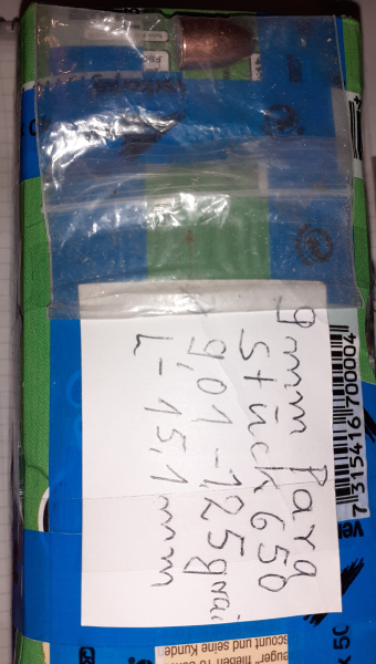 Kal. 9 mm Para - Geschosse Vollmantel 125 Grain – Bild 2