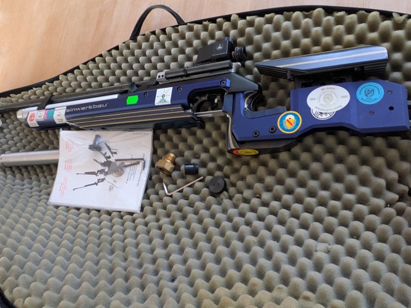 Feinwerkbau P70 Aluschaft blau – Bild 2