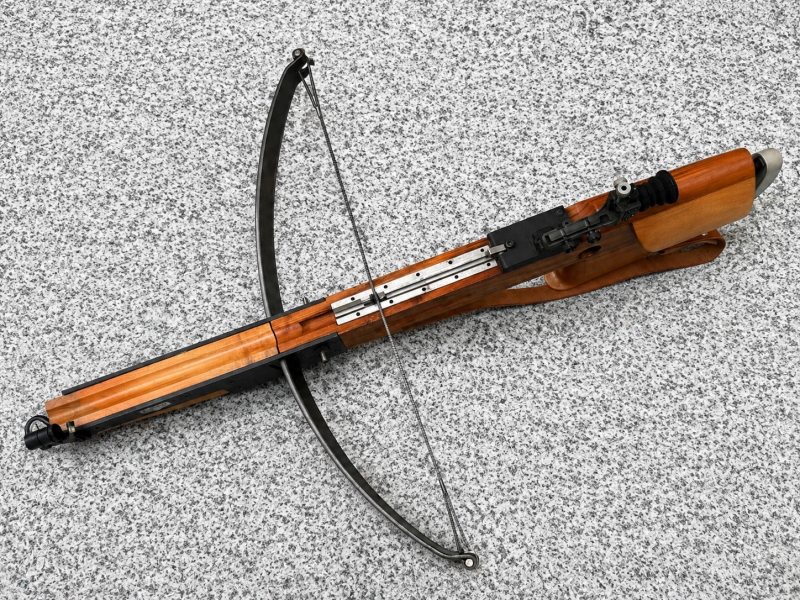 Historische Rüegg Steinhausen Armbrust – Schweizer EASV/Ordonnanz – mit Spannhebel – Bild 3