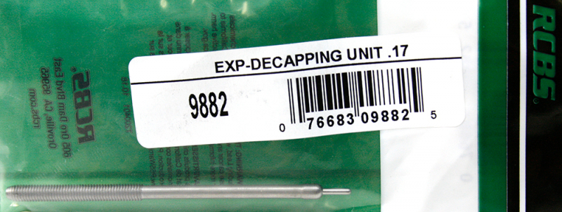 RCBS #9882 EX-Decapping UNIT .17 #09882 Zündhütchen Ausstoßerspindel komplett für Kalibrier Matrizen – Bild 1
