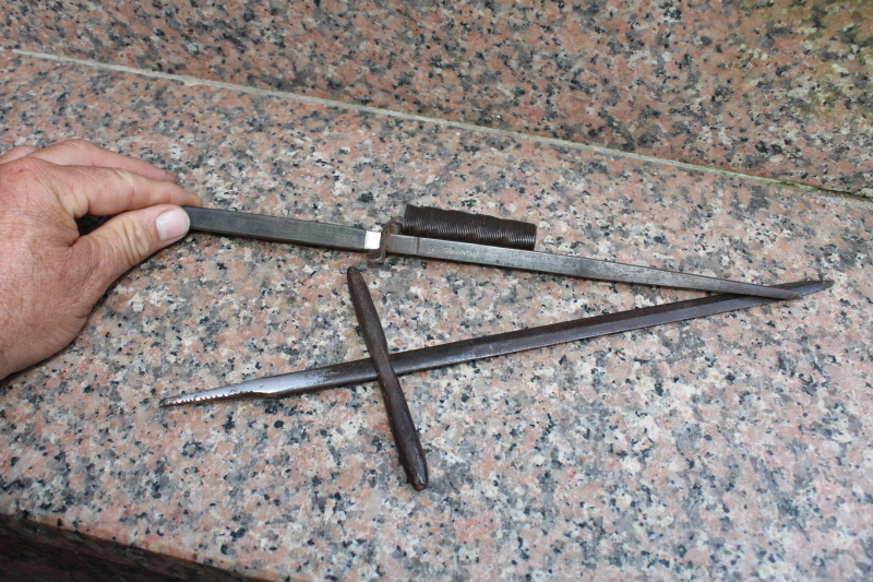 ALTER DOLCH 37 cm + WETZSTAHL GROSSER DOLCH HISTORISCH ???? – Bild 3