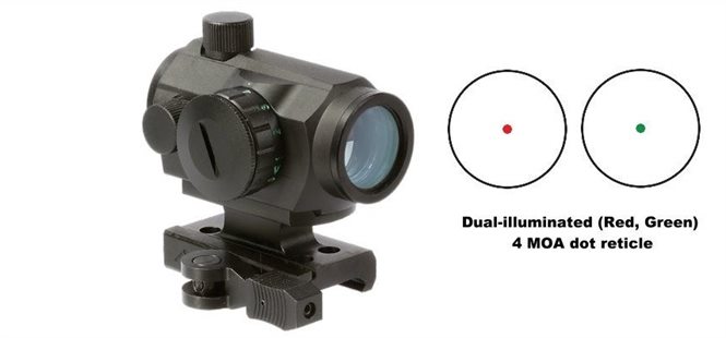 1x20 Red Dot zweifach Beleuchtet mit Klemmhebel für Weaver-Picatiny AIM USA SONDERPREIS!!! – Bild 1