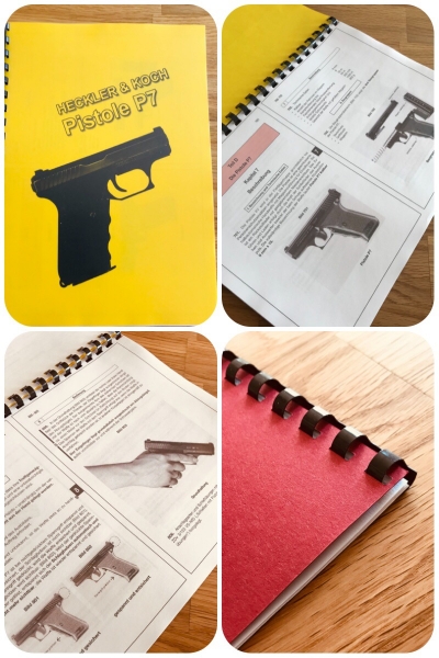 Reproduktion BW Dienstvorschrift Bedienungsanleitung Pistole P7 Heckler & Koch 9mm Luger 9x19 P 7 – Bild 1