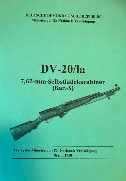 Nachdruck NVA Dienstvorschrift in deutsch Simonov Simonow SKS Gewehr DDR 7,62 – Bild 1
