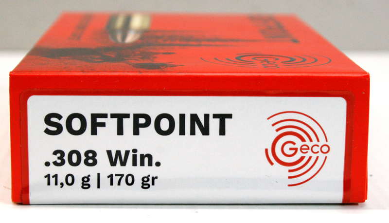 20 Schuss GECO SP Softpoint Büchsenpatronen .308 Win. 170gr 11g Teilmantel Jagd Munition Blei 308 W. – Bild 1