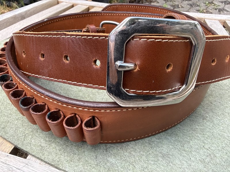 Bianchi Patronengürtel .357/.38, Leder – Bild 3