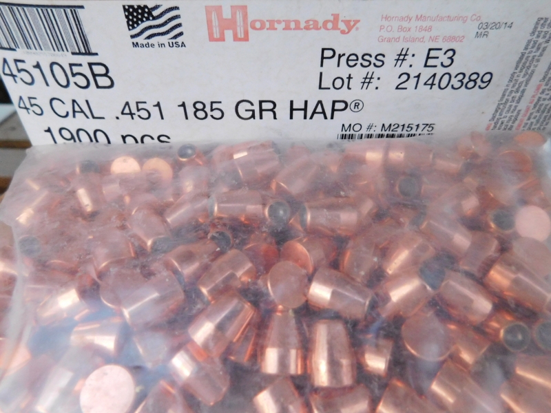 .451/185 Hornady Geschosse HAP 100 Stk Bulk No. 45105 – Bild 1