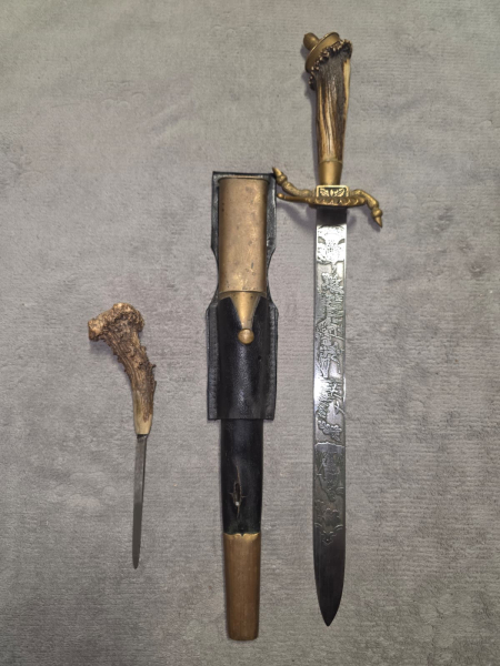 Hirschfänger Jägerschaft Doppelter Dolch TOP – Bild 2