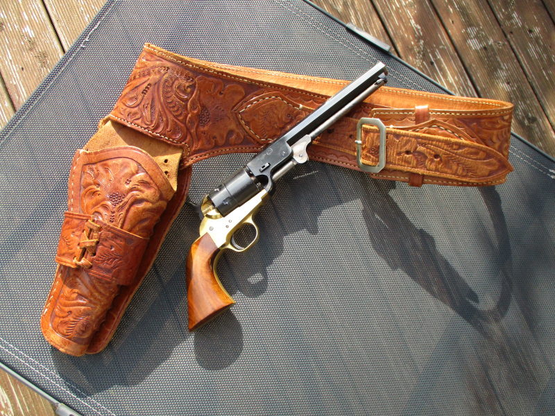 Western Navy Colt 1851 9 mm Knall mit Holster – Bild 5