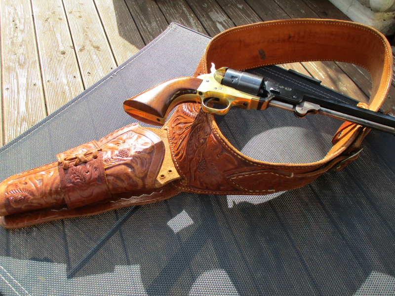 Western Navy Colt 1851 9 mm Knall mit Holster – Bild 3