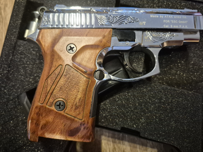 Zoraki 914 9mm P.A.K graviert und verchromt – Bild 5