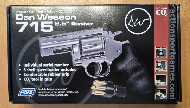 DAN WESSON 715 2,5 Zoll 4,5 mm Diabolo co2 Revolver – Bild 1