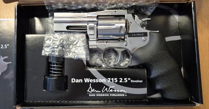 DAN WESSON 715 2,5 Zoll 4,5 mm Diabolo co2 Revolver – Bild 2