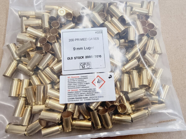 9mm Hülsen von PPU gezündert 200 stk K-033 # – Bild 1