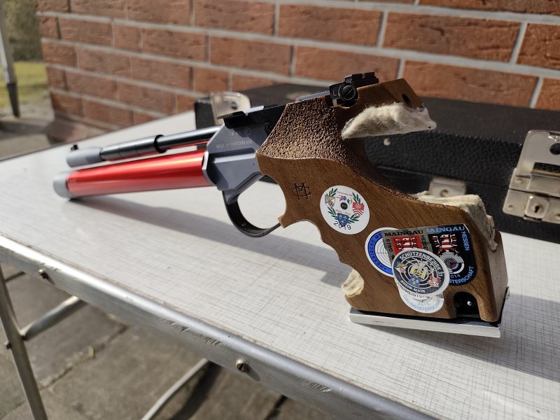 Morini C. ARM 162 E – Baujahr 1994 – frühe elektronische Match-Luftpistole mit Historie – Bild 2