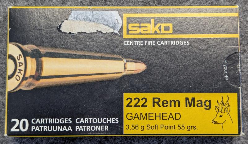 60x SAKO .222 Rem Mag 3,56g / 55gr – Bild 1