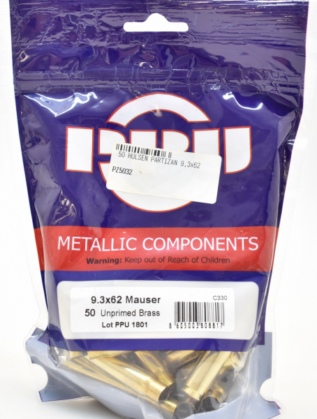 50 PPU Hülsen Kaliber 9,3x62 – Bild 1