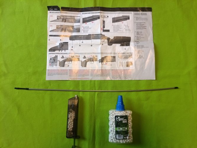 Sniper Combat Zone PR1 Airsoft 0,5 Joule, 6 mm, schwarz, Federdruck – Bild 5