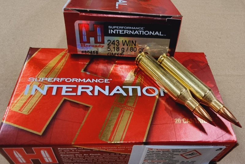 .243 Winchester /80grs. GMX bleifrei Hornady 20 stk. Superformance No. 80458 # – Bild 1