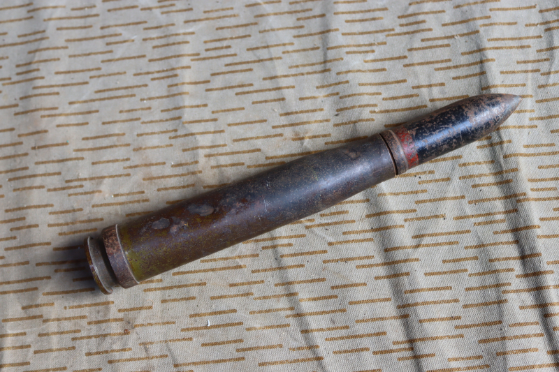 2cm Flak 38 Patrone Panzergranate 2.Weltkrieg Deko Munition – Bild 1