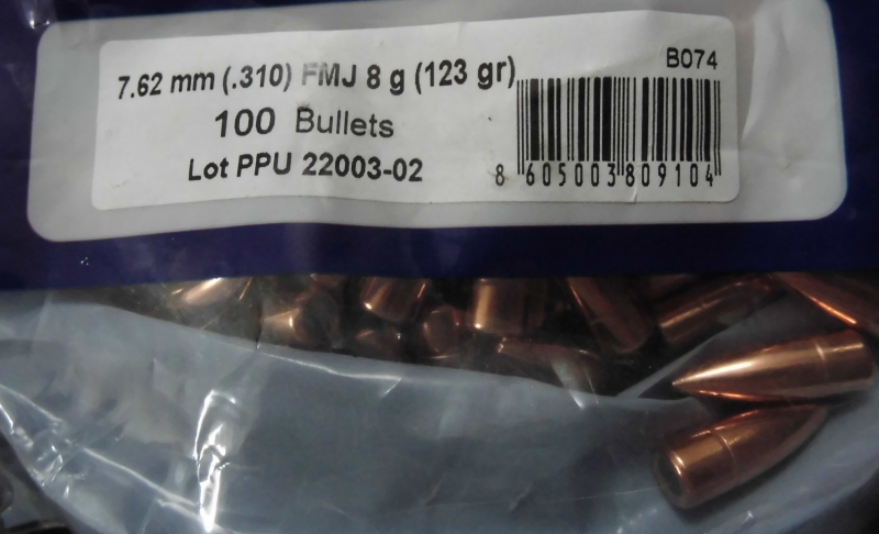 Geschosse PPU .30 123gr VMJ – εικόνα 1