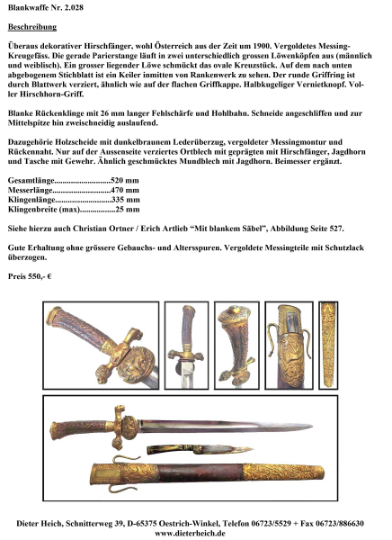 Hirschfänger Österreich – Bild 3