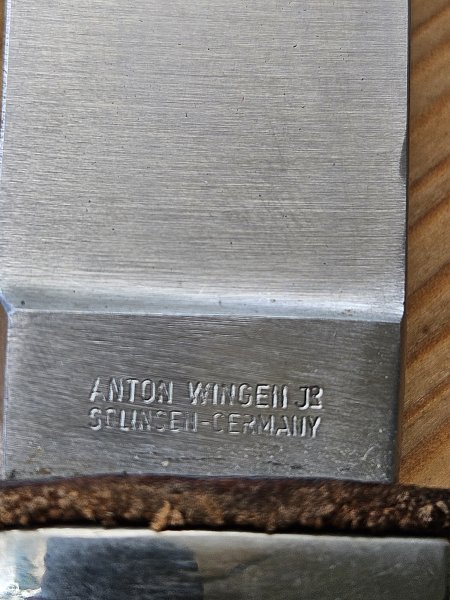 Anton Wingen Junior Solingen – Othello Fahrtenmesser – Metallscheide – Bild 4