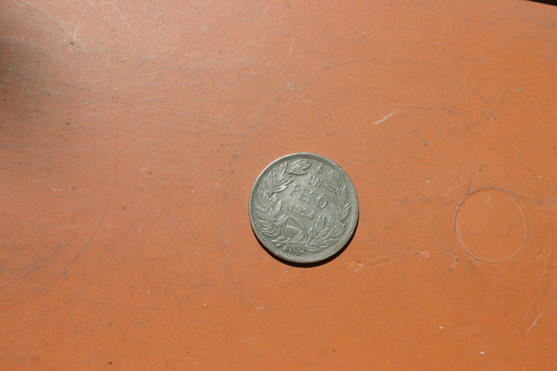 Silbermünze 1 Peso Chile v 1924 – Bild 1