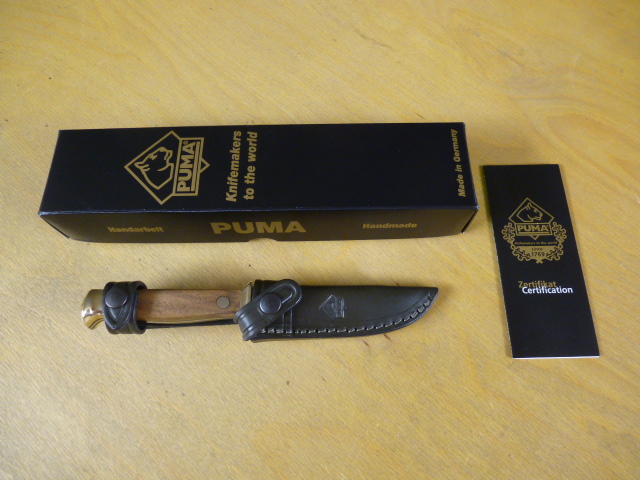 Puma Messer - Jagdnicker - Nr. 12 3587 - Griffschalen aus Walnussholz - Lederscheide in OVP – Bild 1