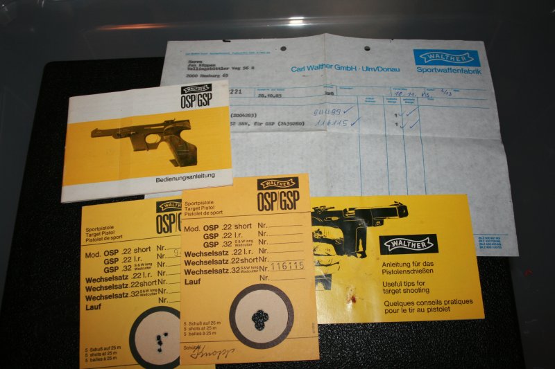 Walther GSP 22lr u. Wechselsatz 32 S&W kompet aus Erstbesitz! – Bild 4