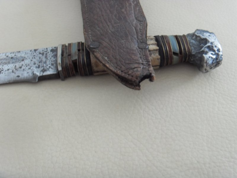 Jagdmesser WWII ? , Rich. Abr.Herder , Scheide Defekt ,38,5 cm, Zum Restaurieren – Bild 5
