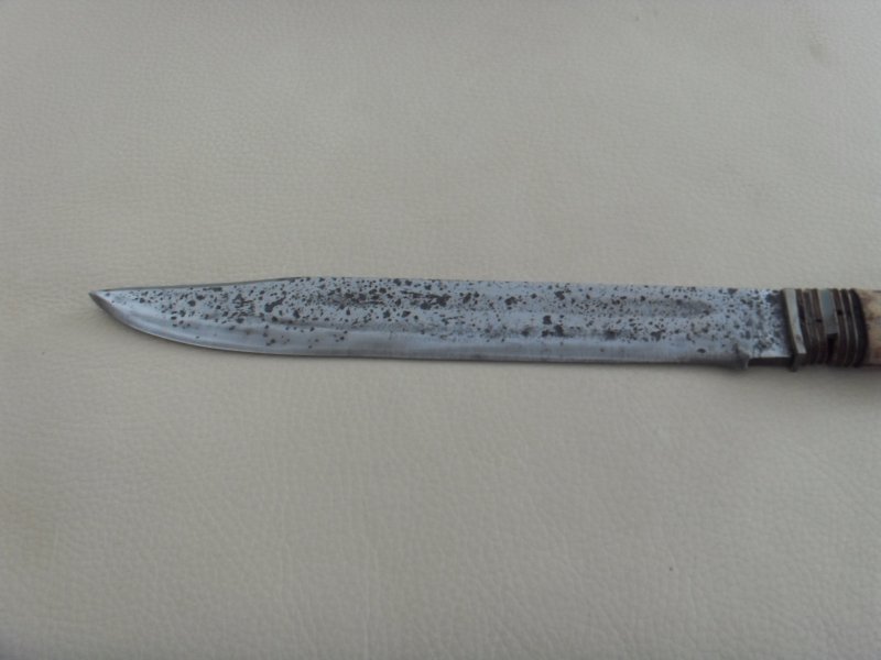 Jagdmesser WWII ? , Rich. Abr.Herder , Scheide Defekt ,38,5 cm, Zum Restaurieren – Bild 2