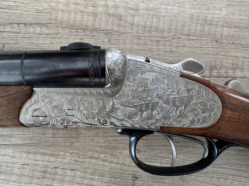 Krieghoff Neptun Drilling 12/70 – .30-06 Springfield – aufwendige Handgravur – Bild 3