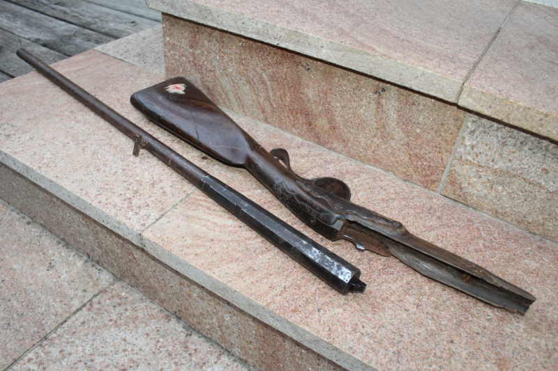 VORDERLADER FLINTE VORDERLADER GEWEHR TEILETRÄGER STEINSCHLOSS ?? SEHR ALT – Bild 3