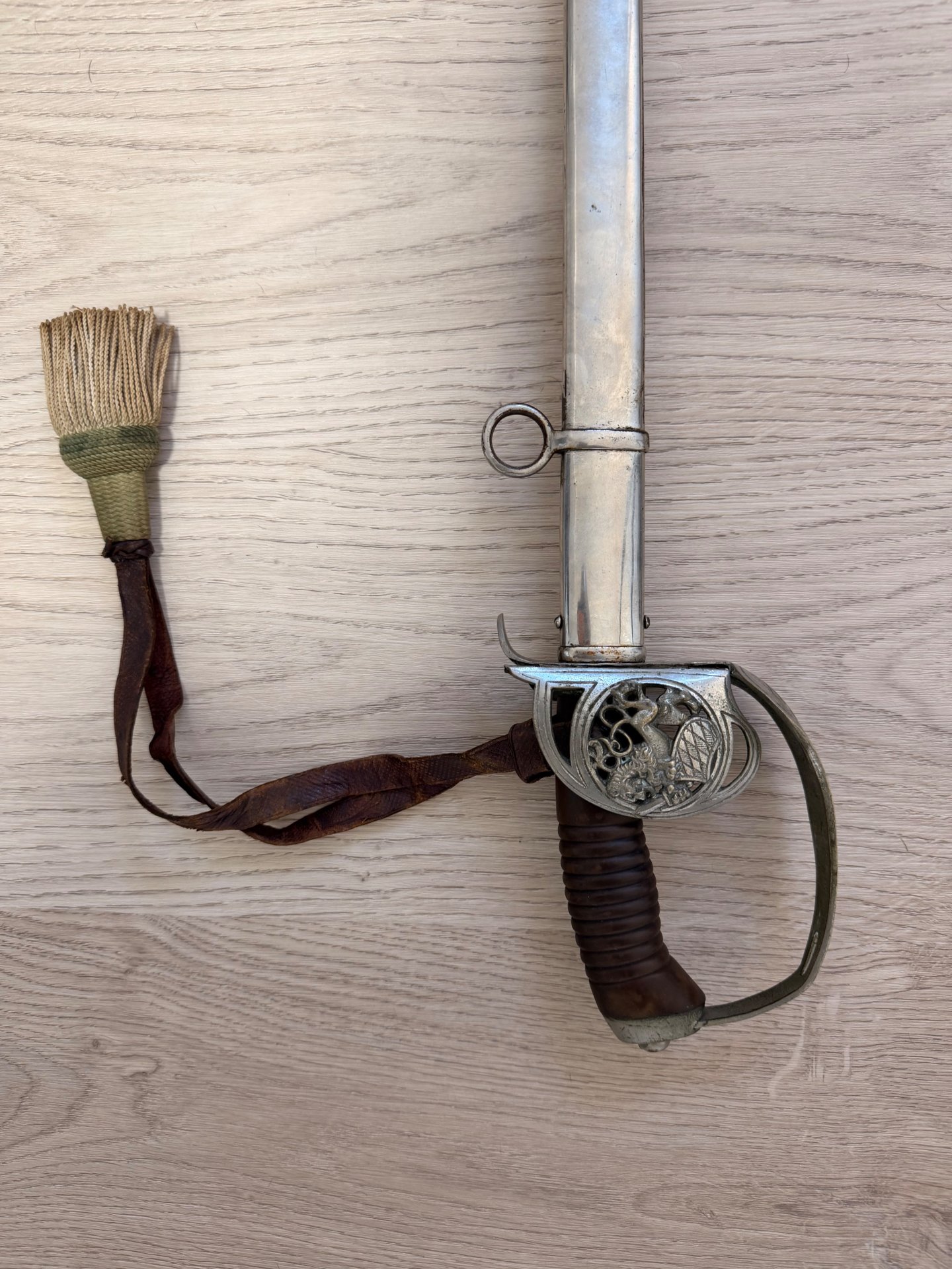 Bayerischer Kavallerie Degen KD 89 – 5. Chevaulegers Reg. – Zweifache Ätzung & Portepee – Bild 1