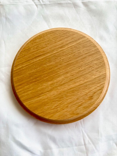 Trophäen Brett hell Holz 14cm Durchmesser – billede 1