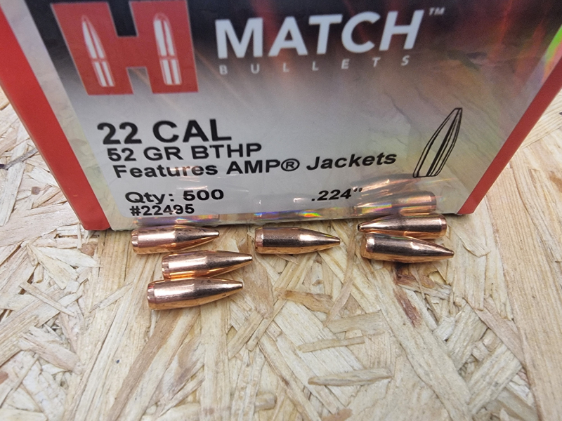 .22/.224/52grs Match Hornady No. 22495 Geschosse 500 Stk. #SSZ Berka – Bild 1