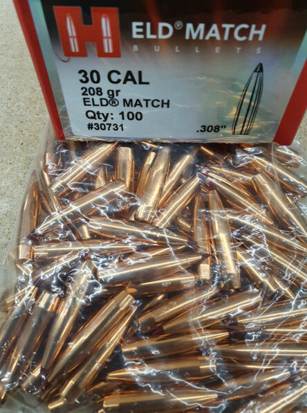 .30/.308/208grs ELD Match Hornady No. 30731 Geschosse 100 # SSZ BerkaStk. – Bild 1