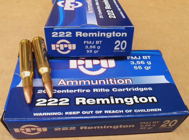 .222Remington/55grs. FMJBT PPU A-203 100 stk. # SSZ Berka – Bild 1