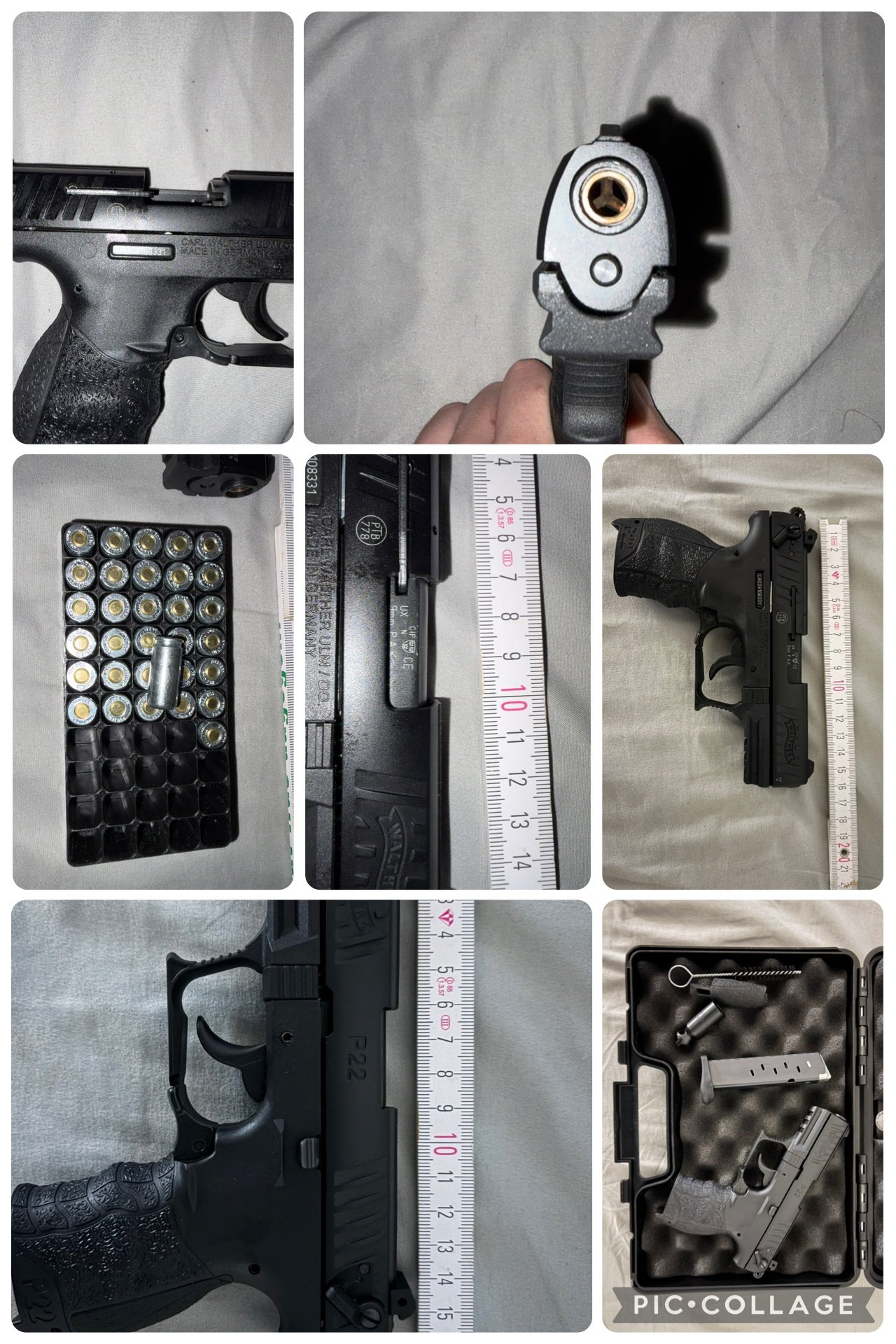 Walther P22 Schreckschuss 9mm P.A.K. Komplettset im Koffer + Munition – Bild 1