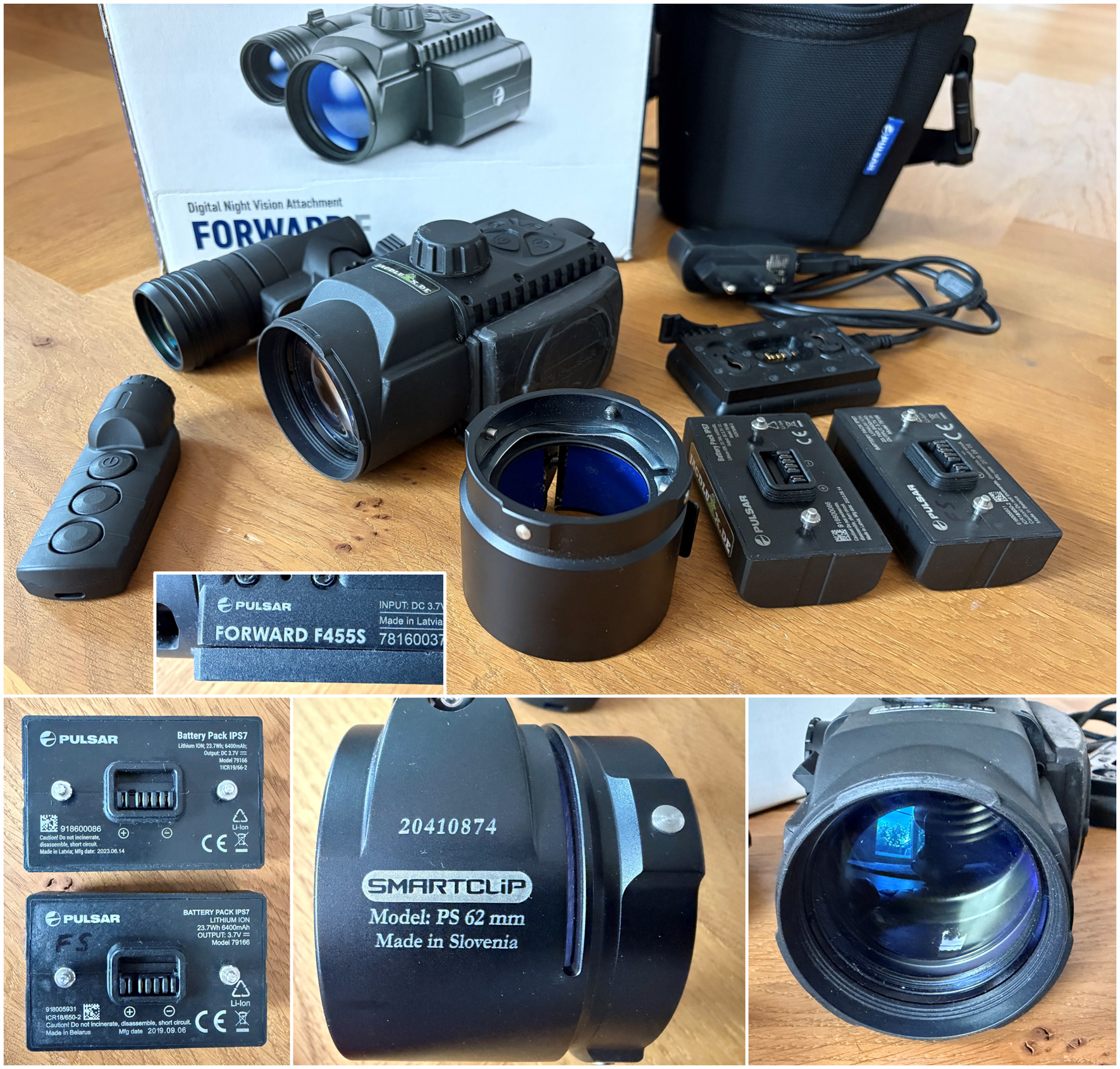 Pulsar Forward F455S Nachtsichtgerät, keis F455, inklusive Smartclip PS62 für 56er ZF – Bild 1