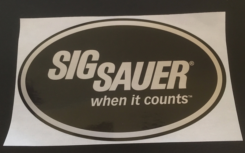 Original Sig Sauer Aufkleber When it counts Sticker Sportschiessen Schützensport – Bild 1
