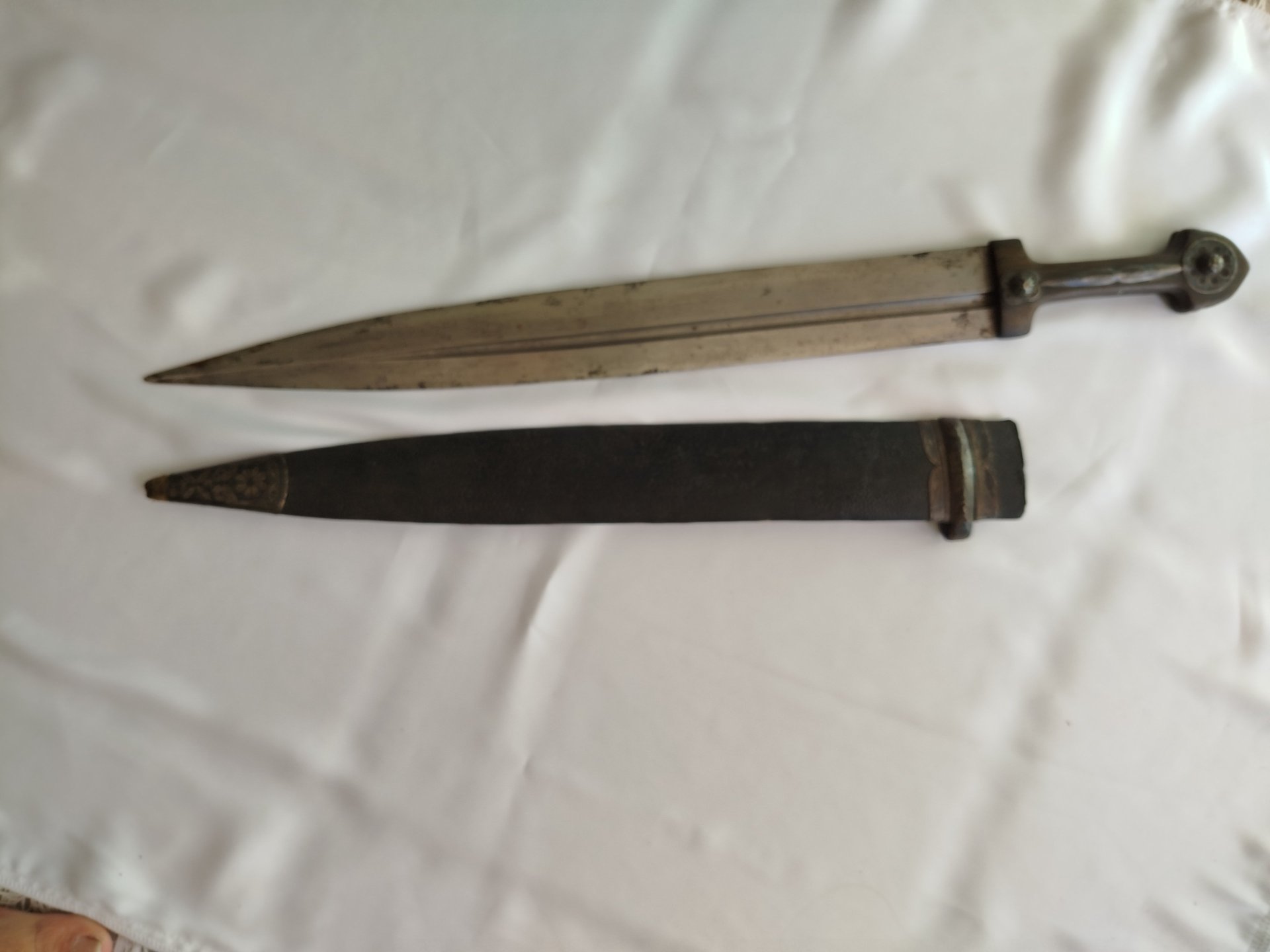 Kaukasischer Kindjal, 60 cm, Silber 84, 19. Jh. – Bild 2