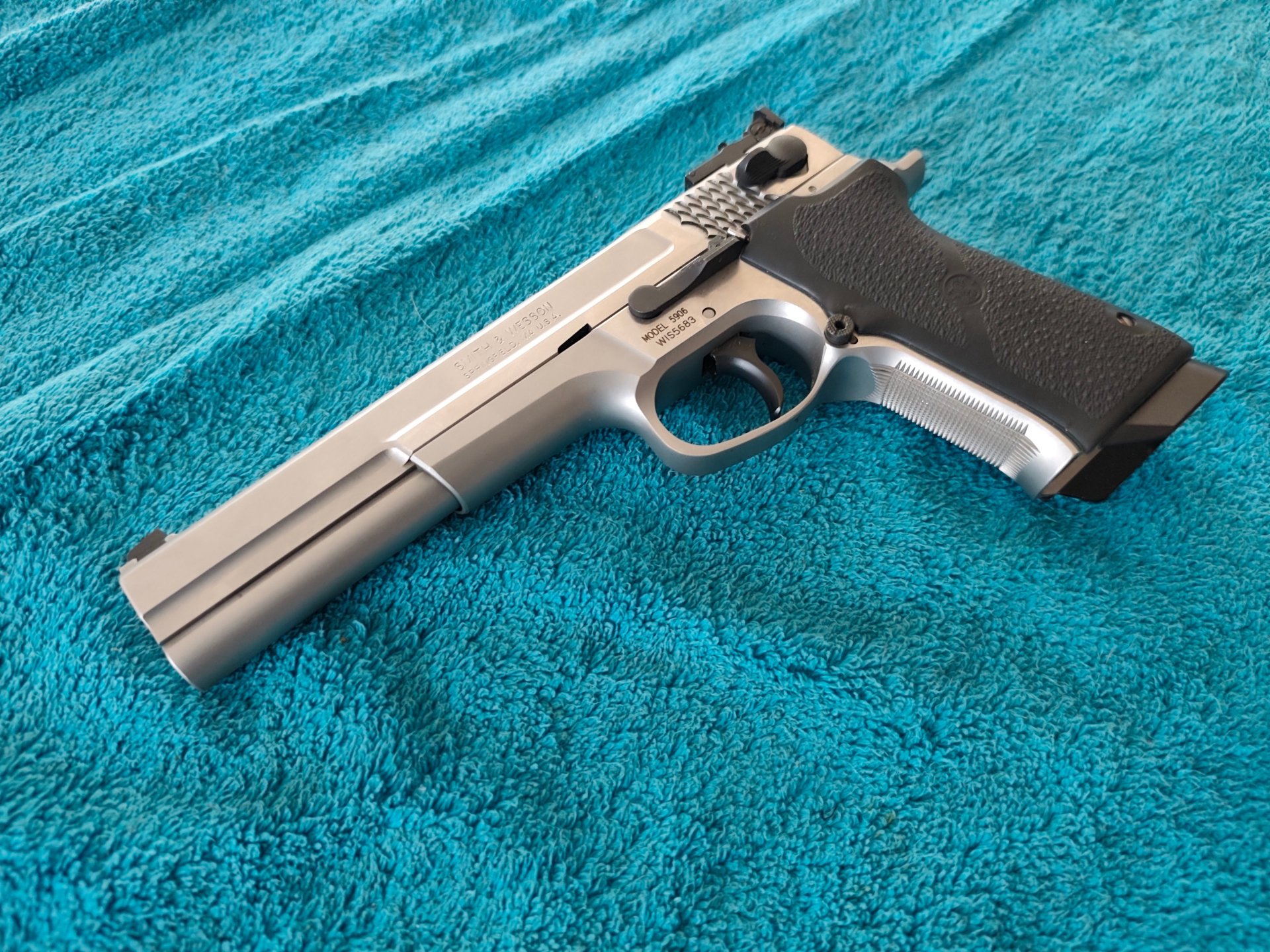 Smith & Wesson Target Champion 6" Kaliber 9mm im sehr guten Zustand – Bild 1