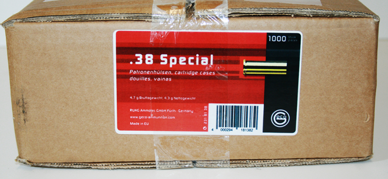 1.000 Stück NEUE GECO Wiederladerhülsen .38 SPECIAL (Boxerzündung) verpackt in 1000er Box #2318138 – Bild 1