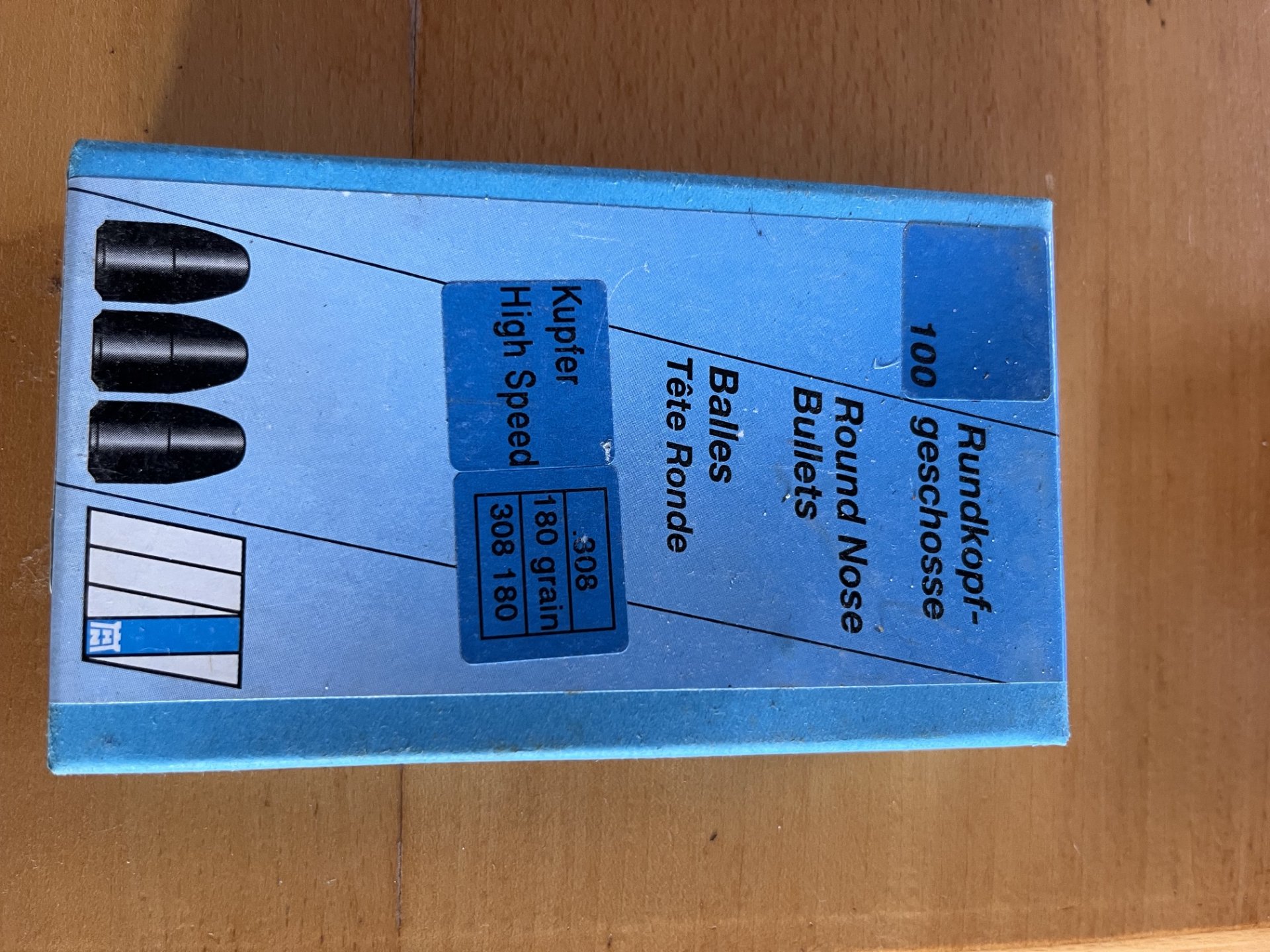 H&N Rundkopfgeschosse .308 180 grain – Bild 1