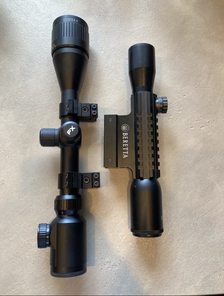 Zielfernrohr SET FX 3-12x44 IR/AO (Mil-Dot) + Beretta 4x32 tritac – Bild 1